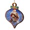 Designocracy Set of 2 Santa Sweet Little Friends Wooden Onion Shaped Christmas Ornaments 5.5"